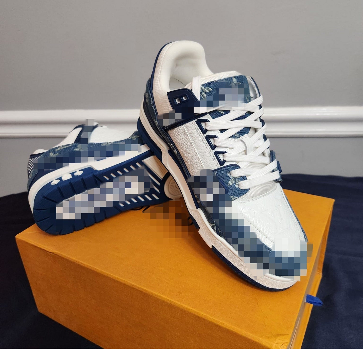 Blue White Trainers